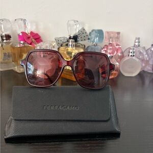 Salvatore Ferragamo Red Sunglasses